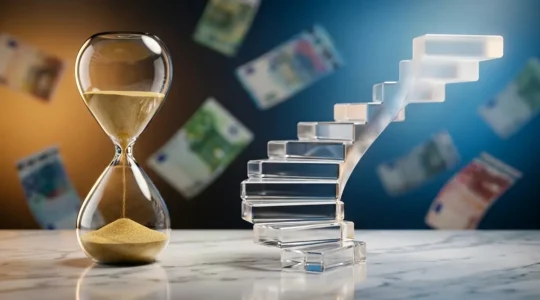 Illustration d'une stratégie fiscale optimisée pour l'assurance vie avec représentation symbolique des avantages après 8 ans