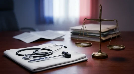 Évaluation des préjudices corporels avec dossier médical et balance de justice