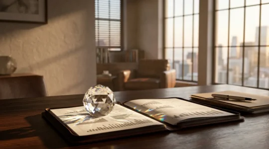 Vue d'ensemble d'un portefeuille d'investissement diversifié avec graphiques et documents financiers